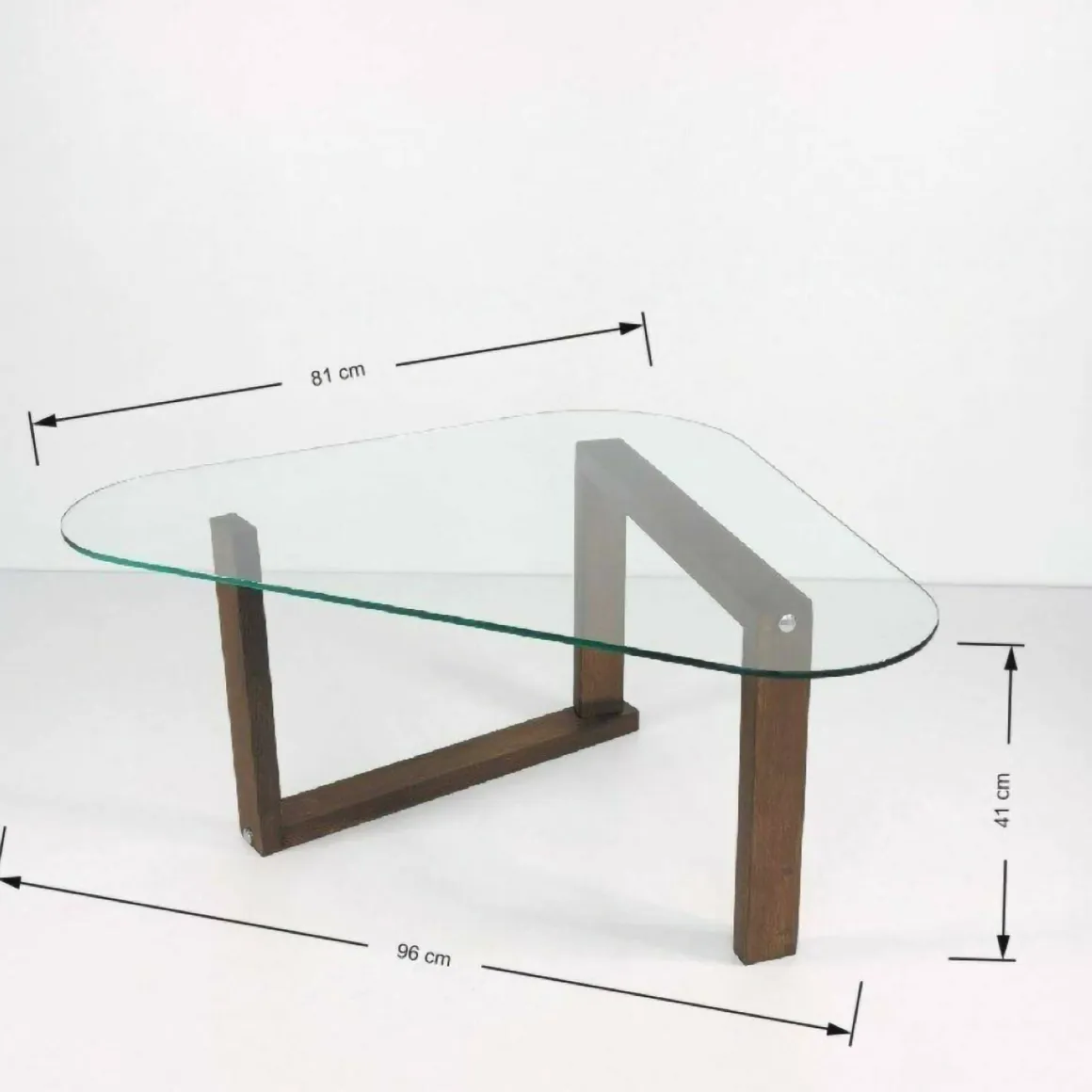 Tavolino da Salotto Marrone Noce Portariviste Forma Ovale 96x81x41h cm, Sfumatura Colore Struttura Noce - Eufrasia