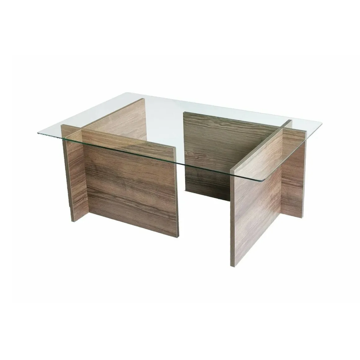 Tavolini Da Salotto|Salotto > Dmora Tavolino da Salotto Portariviste Forma Rettangolare 40x40x60h cm, Sfumatura Colore Struttura Noce - Ballabio Marrone Noce