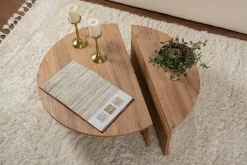 Tavolini Da Salotto > Dmora Tavolino da Salotto Peso Massimo Supportato 15 kg Forma Rettangolare 90x60x35h cm, Sfumatura Colore Ripiano Pino - Mansue Marrone Pino