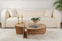 Tavolini Da Salotto > Dmora Tavolino da Salotto Peso Massimo Supportato 15 kg Forma Rettangolare 90x60x35h cm, Sfumatura Colore Ripiano Pino - Mansue Marrone Pino