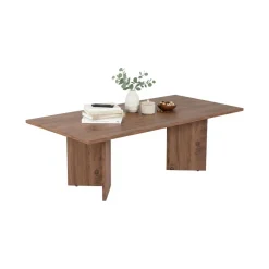 Tavolini Da Salotto > Dmora Tavolino da Salotto Forma Rettangolare Materiale Piano in Legno Nobilitato 119x60x40h cm, Colore Ripiano Marrone - Turate Marrone Quercia
