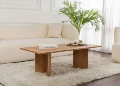 Tavolini Da Salotto > Dmora Tavolino da Salotto Forma Rettangolare Materiale Piano in Legno Nobilitato 119x60x40h cm, Colore Ripiano Marrone - Turate Marrone Quercia