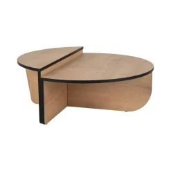 Tavolini Da Salotto > Dmora Tavolino da Salotto Marrone Quercia Nero Portariviste Forma Rettangolare 90x60x35h cm, Colore Ripiano Marrone - Mansue Nero, Marrone Quercia