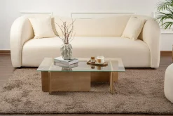 Tavolini Da Salotto|Salotto > Dmora Tavolino da Salotto Portariviste Forma Rettangolare 105x65x40h cm, Sfumatura Colore Struttura Quercia - Teti Marrone Quercia