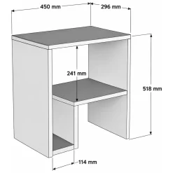 Tavolini Da Salotto > Dmora Tavolino da Salotto Angoli Arrotondati un Vano 120x60x40h cm, Forma Rettangolare - Kasamome Marrone Rovere