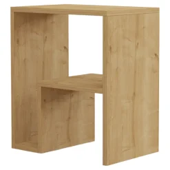Tavolino da Salotto Marrone Rovere 2 Vani Forma Rettangolare 45x30x52h cm, Sfumatura Colore Ripiano Rovere - Vocca