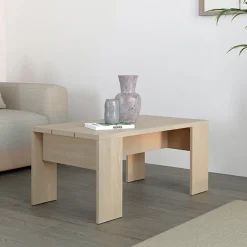 Tavolino da Salotto Marrone Rovere Forma Rettangolare Colore Ripiano Marrone 90x50x43h cm, Sfumatura Colore Struttura Rovere - Riposto