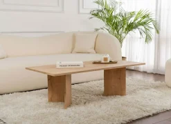 Tavolini Da Salotto > Dmora Tavolino da Salotto Forma Rettangolare Materiale Piano in Legno Nobilitato 119x60x40h cm, Colore Ripiano Marrone - Turate Marrone Rovere