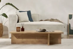 Tavolini Da Salotto > Dmora Tavolino da Salotto Forma Rettangolare Materiale Piano in Legno Nobilitato 120x60x40h cm, Colore Ripiano Marrone - Ottana Marrone Rovere