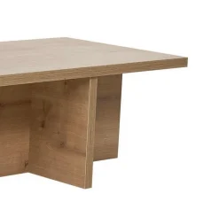 Tavolini Da Salotto > Dmora Tavolino da Salotto Forma Rettangolare Materiale Piano in Legno Nobilitato 120x60x40h cm, Colore Ripiano Marrone - Ottana Marrone Rovere