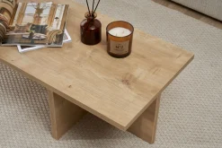 Tavolini Da Salotto > Dmora Tavolino da Salotto Forma Rettangolare Materiale Piano in Legno Nobilitato 120x60x40h cm, Colore Ripiano Marrone - Ottana Marrone Rovere