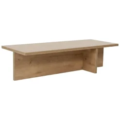 Tavolino da Salotto Marrone Rovere Forma Rettangolare Materiale Piano in Legno Nobilitato 120x45x30h cm, Colore Ripiano Marrone - Marmorito