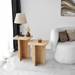 Tavolino da Salotto Marrone Rovere Modulabile Forma Quadrato 40x40x50h cm, Sfumatura Colore Ripiano Rovere - Meduno