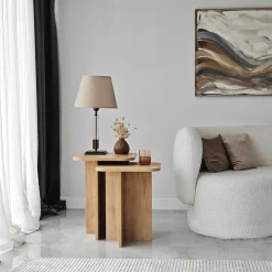 Tavolini Da Salotto > Dmora Tavolino da Salotto Marrone Rovere Nero 3 Vani Forma Rettangolare 120x60x53h cm, Colore Ripiano Marrone - Karaseso Nero, Marrone Rovere