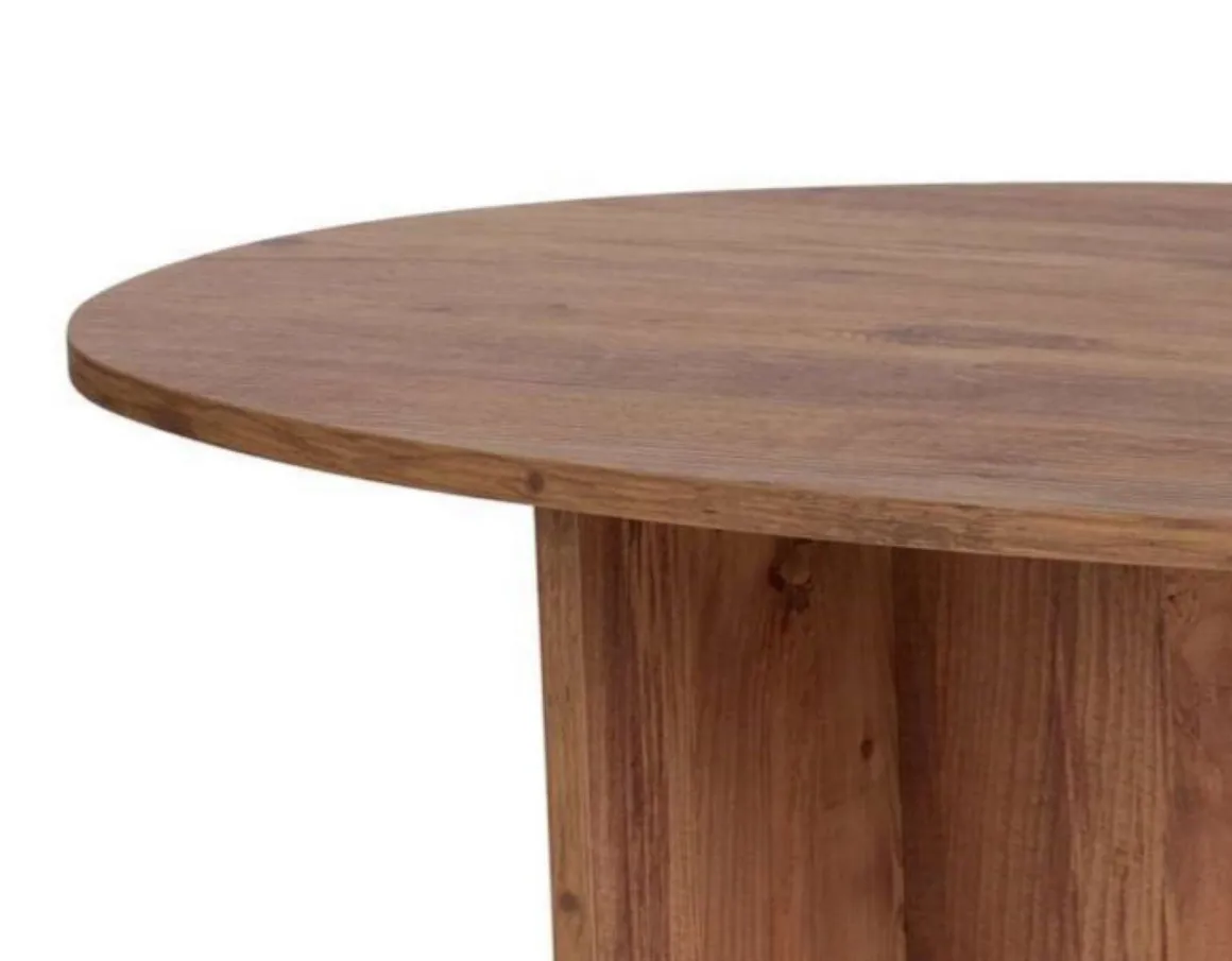 Tavolino da Salotto Marrone Rovere Nodi Forma Ovale Materiale Piano in Legno Nobilitato 120x65x40h cm, Colore Ripiano Marrone - Parona