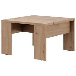 Tavolini Da Salotto > Dmora Tavolino da Salotto Forma Rettangolare Colore Ripiano Marrone 120x67x43h cm, Sfumatura Colore Struttura Rovere Nodi - Bertona Marrone Rovere Nodi