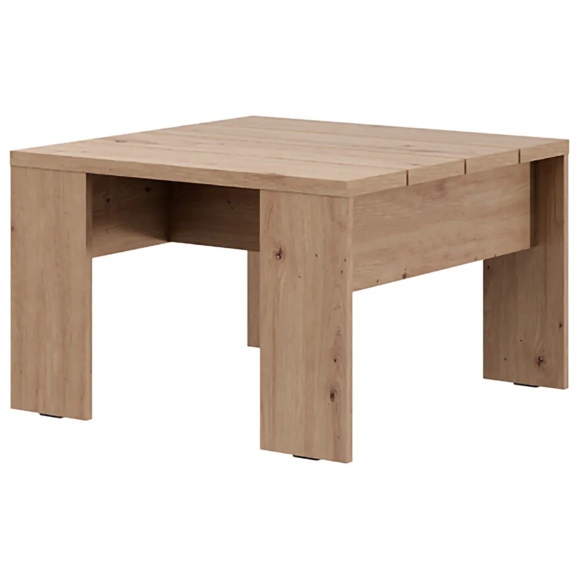 Tavolini Da Salotto > Dmora Tavolino da Salotto Forma Rettangolare Colore Ripiano Marrone 120x67x43h cm, Sfumatura Colore Struttura Rovere Nodi - Bertona Marrone Rovere Nodi