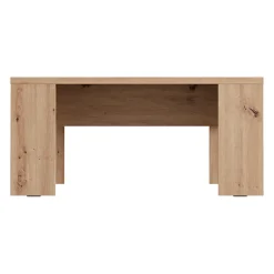 Tavolini Da Salotto > Dmora Tavolino da Salotto Forma Rettangolare Materiale Piano in Legno Nobilitato 120x45x30h cm, Colore Ripiano Marrone - Marmorito Marrone Rovere Nodi