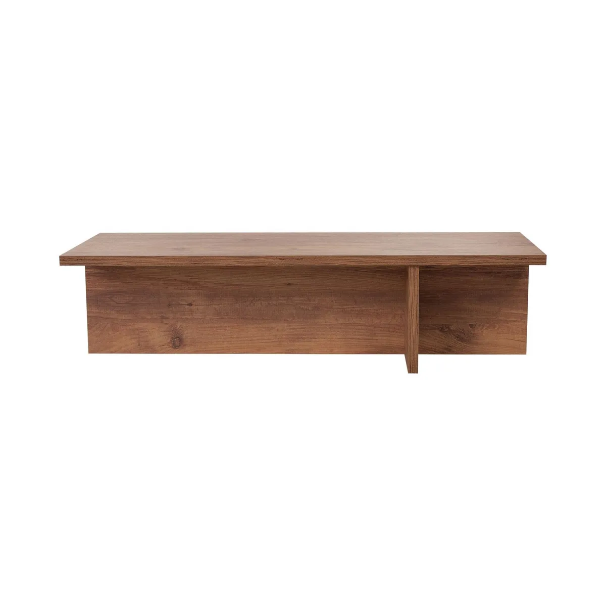 Tavolini Da Salotto > Dmora Tavolino da Salotto Forma Rettangolare Materiale Piano in Legno Nobilitato 120x45x30h cm, Colore Ripiano Marrone - Marmorito Marrone Rovere Nodi