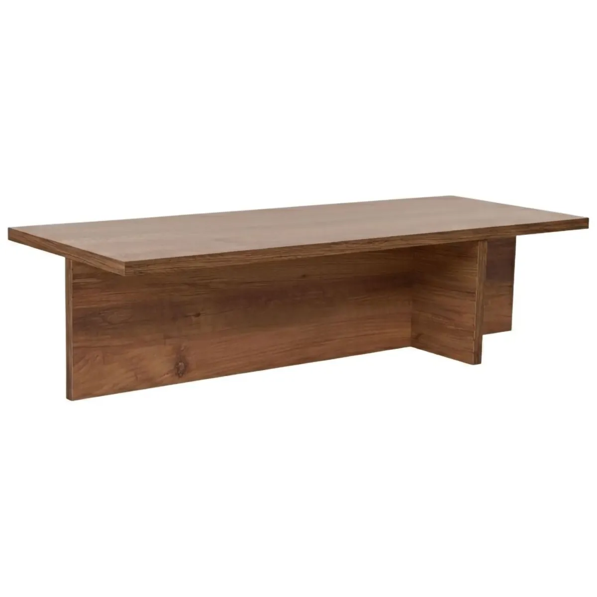 Tavolini Da Salotto > Dmora Tavolino da Salotto Forma Rettangolare Materiale Piano in Legno Nobilitato 120x45x30h cm, Colore Ripiano Marrone - Marmorito Marrone Rovere Nodi