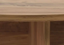 Tavolino da Salotto Marrone Rovere Nodi Forma Rotondo Materiale Piano in Legno Nobilitato 90x90x40h cm, Colore Ripiano Marrone - Simbario