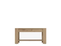 Tavolino da Salotto Marrone Rovere Nodi un Vano Forma Rettangolare 90x49.5x45.5h cm, Sfumatura Colore Ripiano Rovere Nodi - Signa