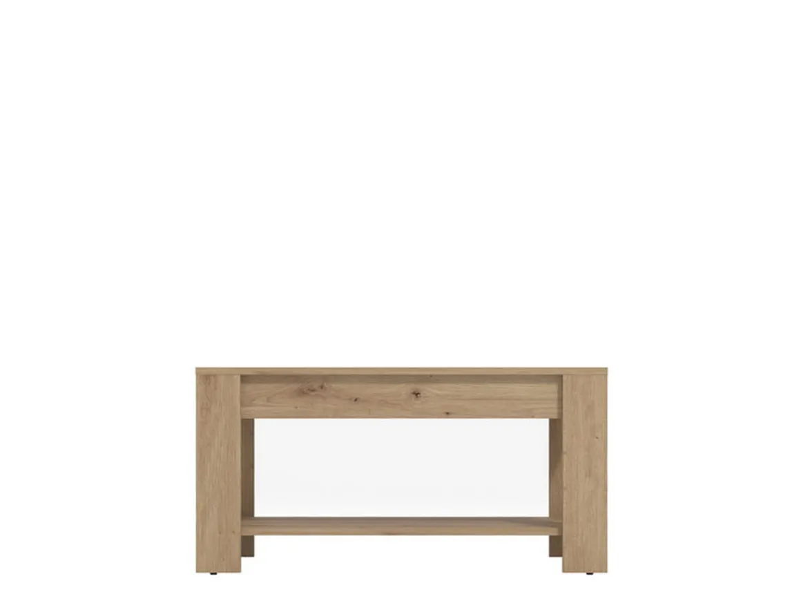Tavolino da Salotto Marrone Rovere Nodi un Vano Forma Rettangolare 90x49.5x45.5h cm, Sfumatura Colore Ripiano Rovere Nodi - Signa