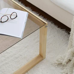 Tavolino da Salotto Marrone Rovere Portariviste Forma Rettangolare 85x55x40h cm, Sfumatura Colore Struttura Rovere - Aldino
