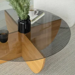 Tavolini Da Salotto > Dmora Tavolino da Salotto 2 Vani Forma Rettangolare 45x17x51h cm, Sfumatura Colore Ripiano Rovere Scuro - Lauriano Marrone Rovere scuro