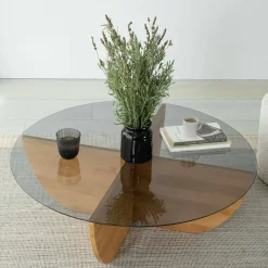 Tavolini Da Salotto > Dmora Tavolino da Salotto 2 Vani Forma Rettangolare 45x17x51h cm, Sfumatura Colore Ripiano Rovere Scuro - Lauriano Marrone Rovere scuro