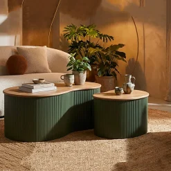 Tavolini Da Salotto > Dmora Tavolino da Salotto un Vano Forma Rettangolare 90.5x50.5x41.5h cm, Sfumatura Colore Ripiano Rovere - Piraino Marrone Rovere
