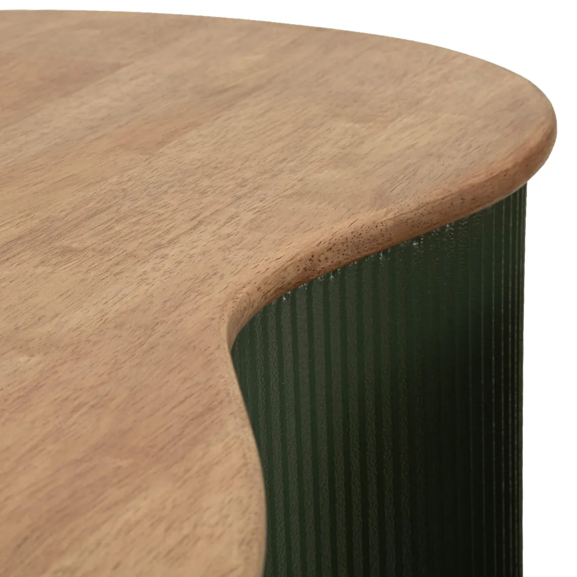 Tavolino da Salotto Marrone Rovere Verde set da 2 Colore Ripiano Marrone 37x58x92h cm, Materiale Struttura in Metallo - Kashan