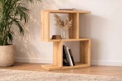 Tavolini Da Salotto > Dmora Tavolino da Salotto 2 Vani Forma Rettangolare 45x17x51h cm, Sfumatura Colore Ripiano Sabbia - Lauriano Marrone Sabbia
