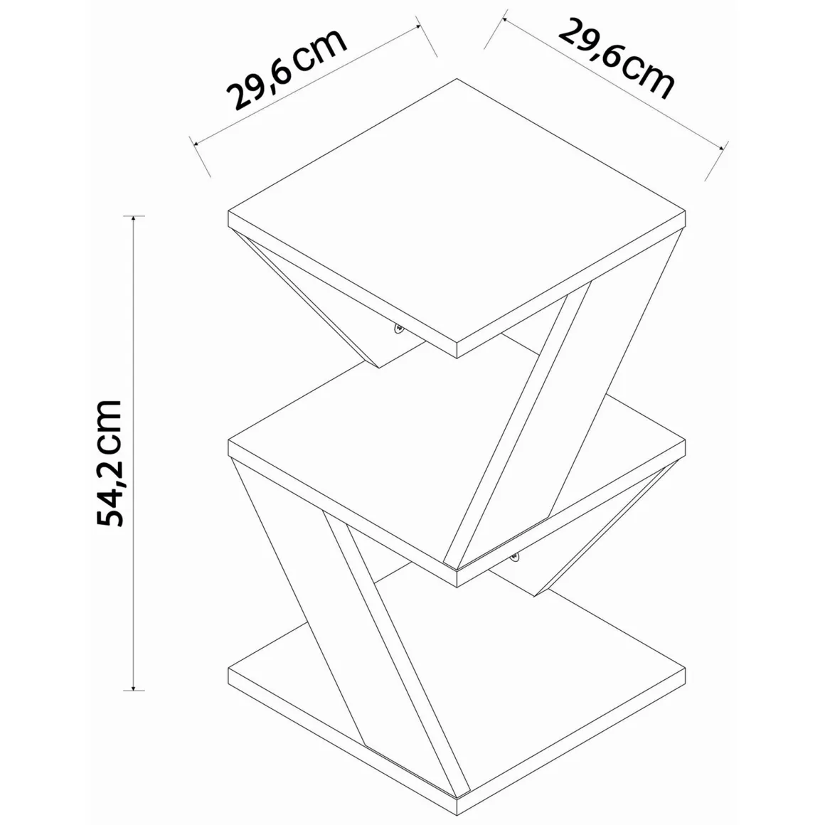 Tavolini Da Salotto|Salotto > Dmora Tavolino da Salotto Effetto Fume Forma Rettangolare 80x80x40h cm, Materiale Struttura in Vetro - Gran Nero Antracite