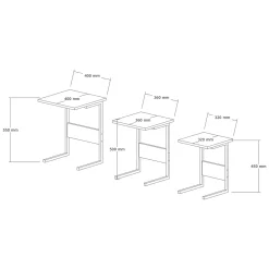 Tavolini Da Salotto|Salotto > Dmora Tavolino da Salotto Forma Rettangolare Materiale Piano in Vetro 105x65x35h cm, Colore Ripiano Trasparente - Visconti Nero Antracite