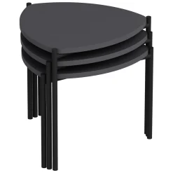Tavolini Da Salotto > Dmora Tavolino da Salotto Modulabile Forma Rettangolare 75x50x38h cm, Sfumatura Colore Ripiano Antracite - Urbania Nero Antracite