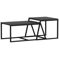 Tavolini Da Salotto > Dmora Tavolino da Salotto Modulabile Forma Rettangolare 75x50x38h cm, Sfumatura Colore Ripiano Antracite - Urbania Nero Antracite
