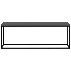 Tavolino da Salotto Nero Antracite Nero Forma Rettangolare Materiale Piano in Legno Nobilitato 120x60x42h cm, Sfumatura Colore Struttura Antracite