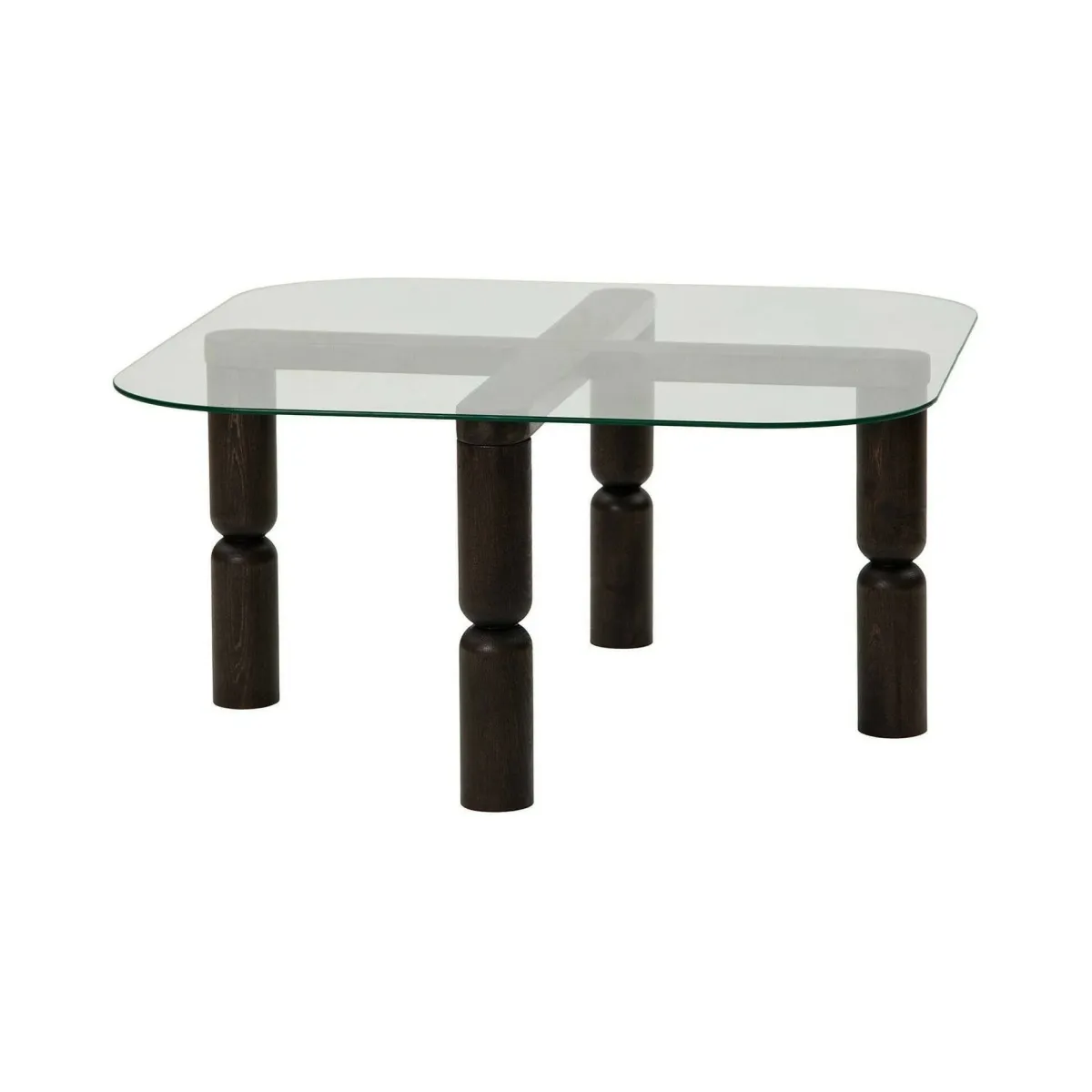 Tavolini Da Salotto|Salotto > Dmora Tavolino da Salotto Portariviste Forma Rettangolare 80x80x40h cm, Sfumatura Colore Struttura Antracite - Gran Nero Antracite
