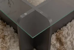 Tavolino da Salotto Nero Antracite Portariviste Forma Rettangolare 105x65x30h cm, Sfumatura Colore Struttura Antracite - Kallias