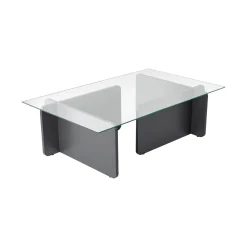 Tavolino da Salotto Nero Antracite Portariviste Forma Rettangolare 105x65x30h cm, Sfumatura Colore Struttura Antracite - Kallias