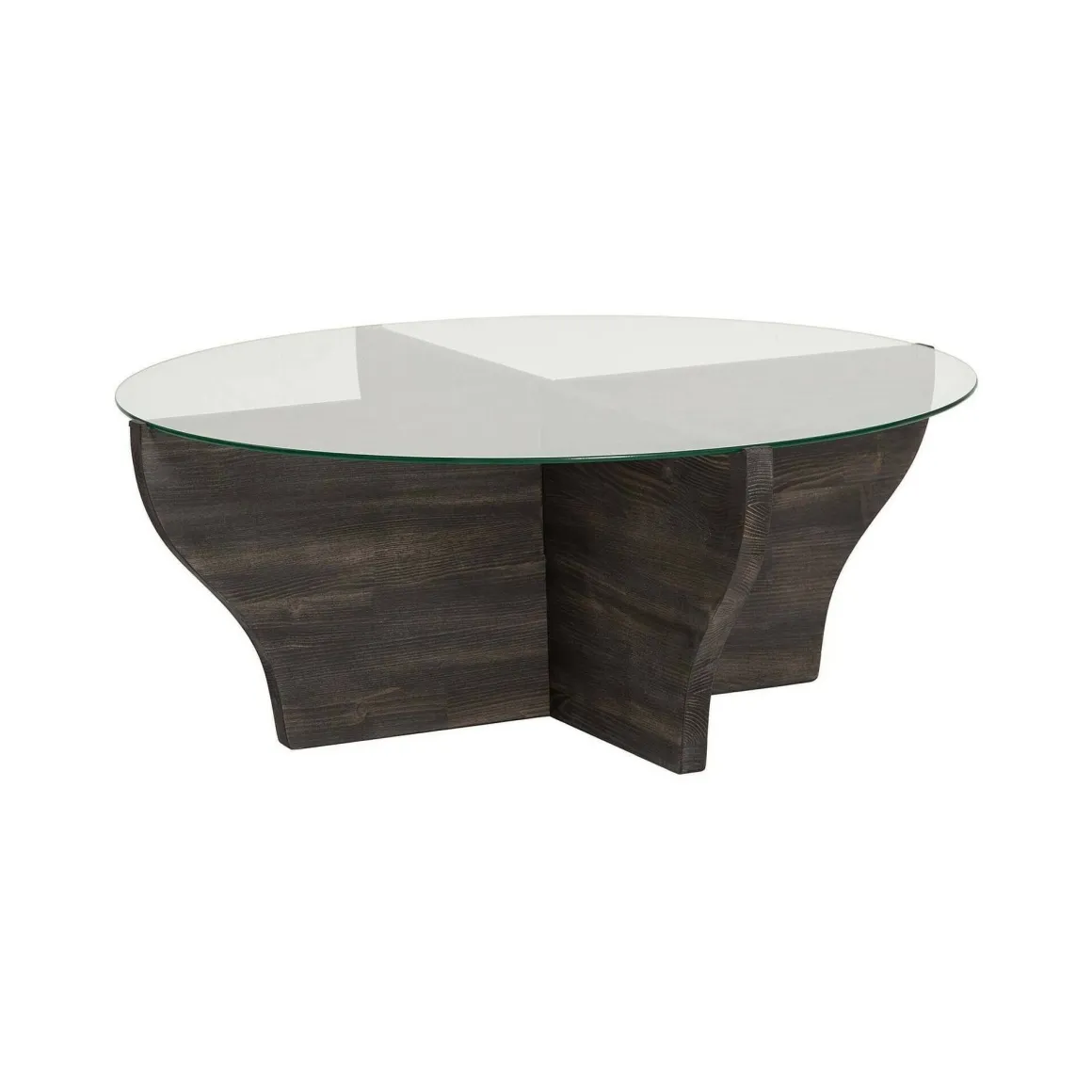 Tavolino da Salotto Nero Antracite Portariviste Forma Rotonda 92x92x36h cm, Sfumatura Colore Struttura Antracite - Califfi