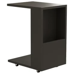 Tavolini Da Salotto > Dmora Tavolino da Salotto Nero Antracite oro 2 Cassetti con Piedini 97x60x44h cm, un Vano - Karo Oro, Nero Antracite