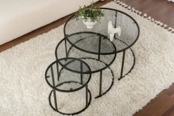 Tavolini Da Salotto > Dmora Tavolino da Salotto Forma Ovale Materiale Piano in Legno Nobilitato 120x65x40h cm, Colore Ripiano - Parona Nero
