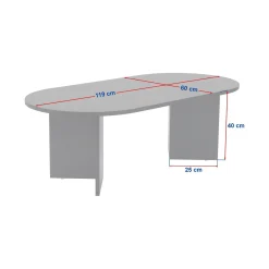 Tavolini Da Salotto > Dmora Tavolino da Salotto Forma Rettangolare Materiale Piano in Legno Nobilitato 119x60x40h cm, Colore Ripiano - Turate Nero