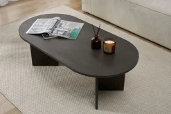 Tavolini Da Salotto > Dmora Tavolino da Salotto Forma Rettangolare Materiale Piano in Legno Nobilitato 119x60x40h cm, Colore Ripiano - Turate Nero
