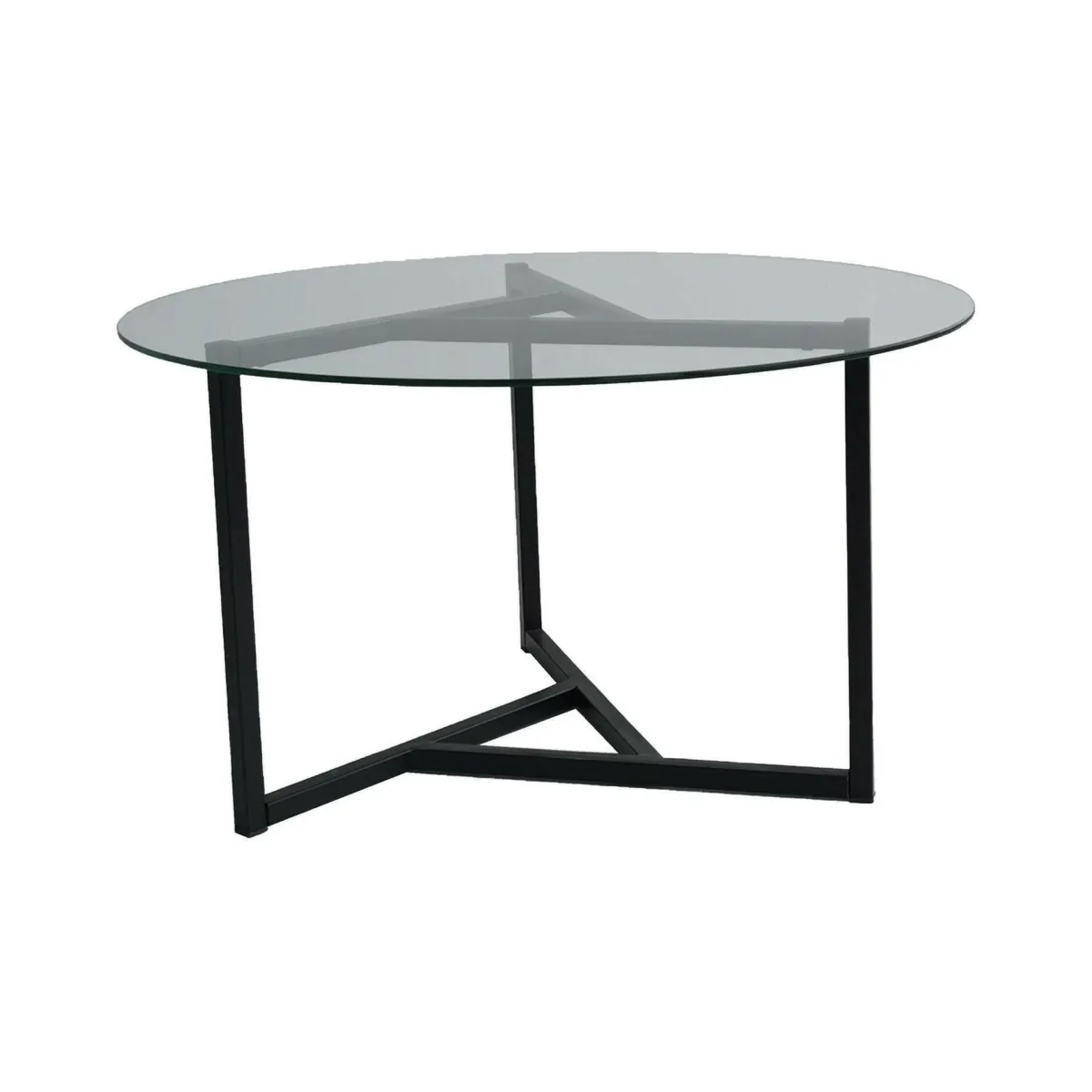 Tavolini Da Salotto|Salotto > Dmora Tavolino da Salotto Portariviste Forma Rotonda 75x75x42h cm, Materiale Piano in Vetro - Esperia Nero