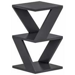 Tavolini Da Salotto > Dmora Tavolino da Salotto 2 Vani Forma Rettangolare 30x30x54h cm, Materiale Piano in Legno Nobilitato - Serino Nero