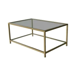 Tavolino da Salotto oro Cassetti 90x60x40h cm, un Vano - Mina