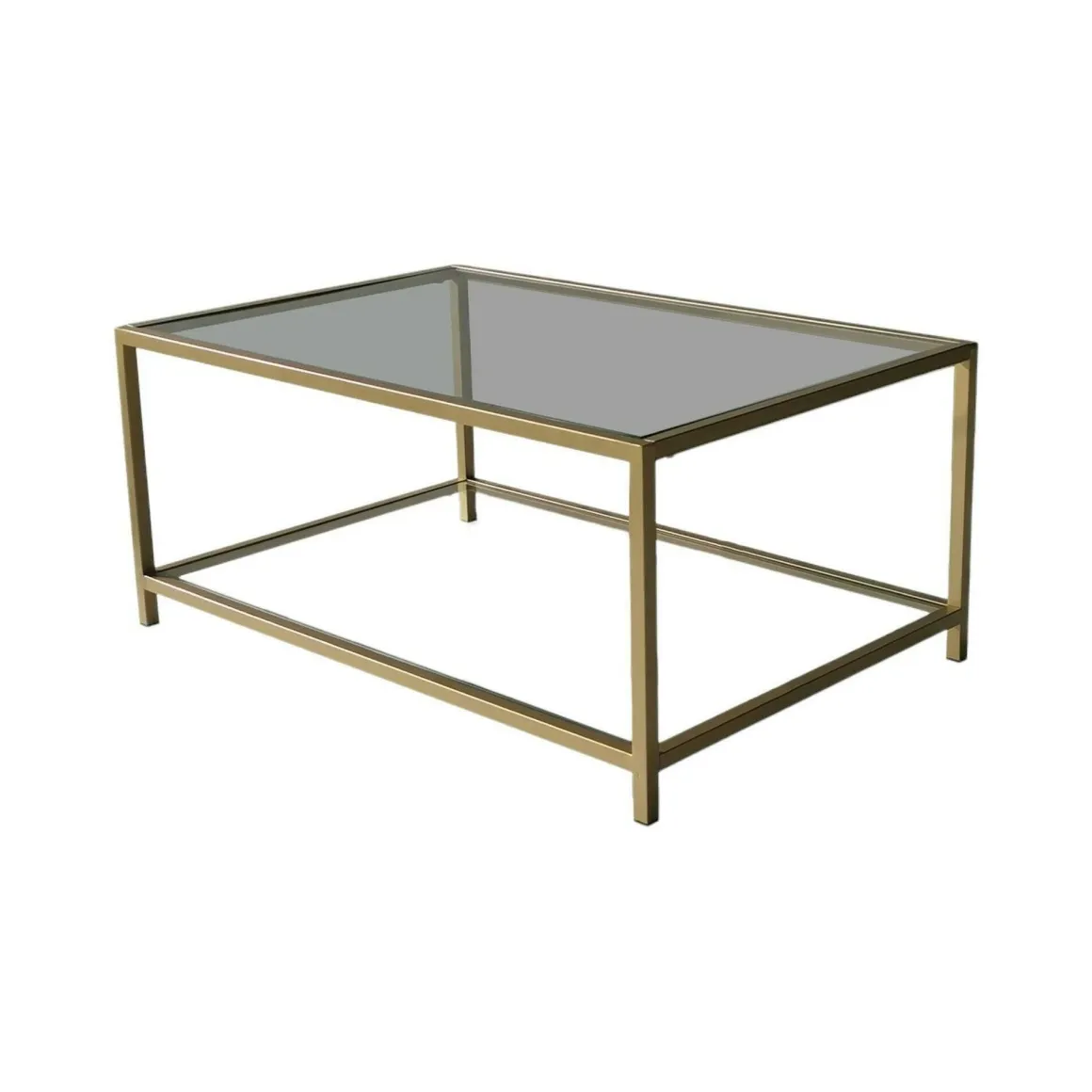 Tavolino da Salotto oro Cassetti 90x60x40h cm, un Vano - Mina